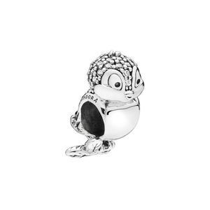 Pandora Disney Silver Cz & Enamel Snow White's Bird Charm